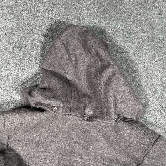 Michael Kors Women's Grey Hooded Wool Blend Belted Trench Coat Size S - Picture 13 of 16